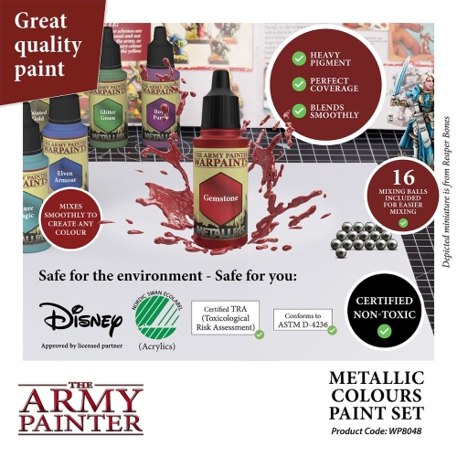 Preview: Army Painter Metallic Colour Paint Set/ Metallic Farben Lackset inkl. 10 Farben (g.P. 1L= 166,67€)